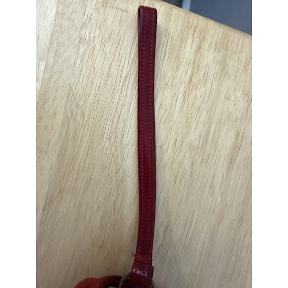 70s Coach Vintage Cherry Red Leather NYC Zip Clutch Portfolio w/ Wristlet 9917 - Picture 8 of 12